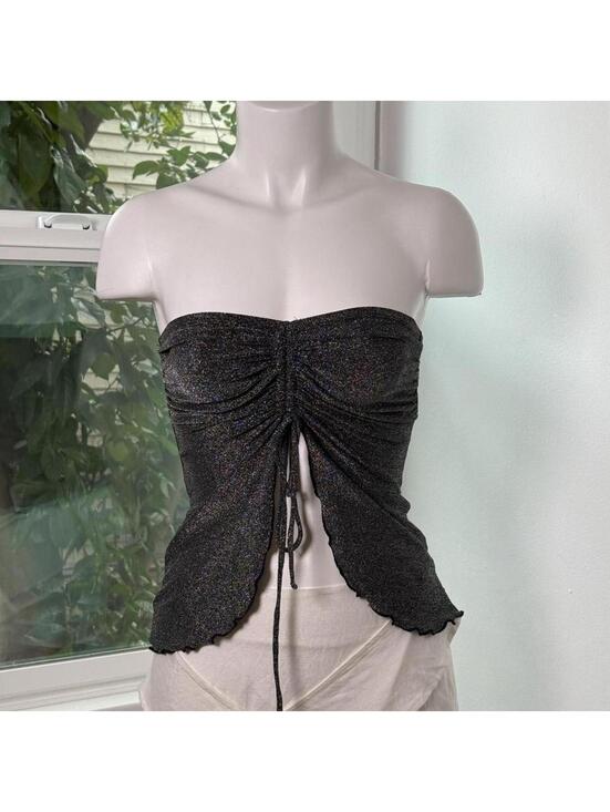 Urban Outfitters Tops - Urban Outfitters black sparkly strapless top